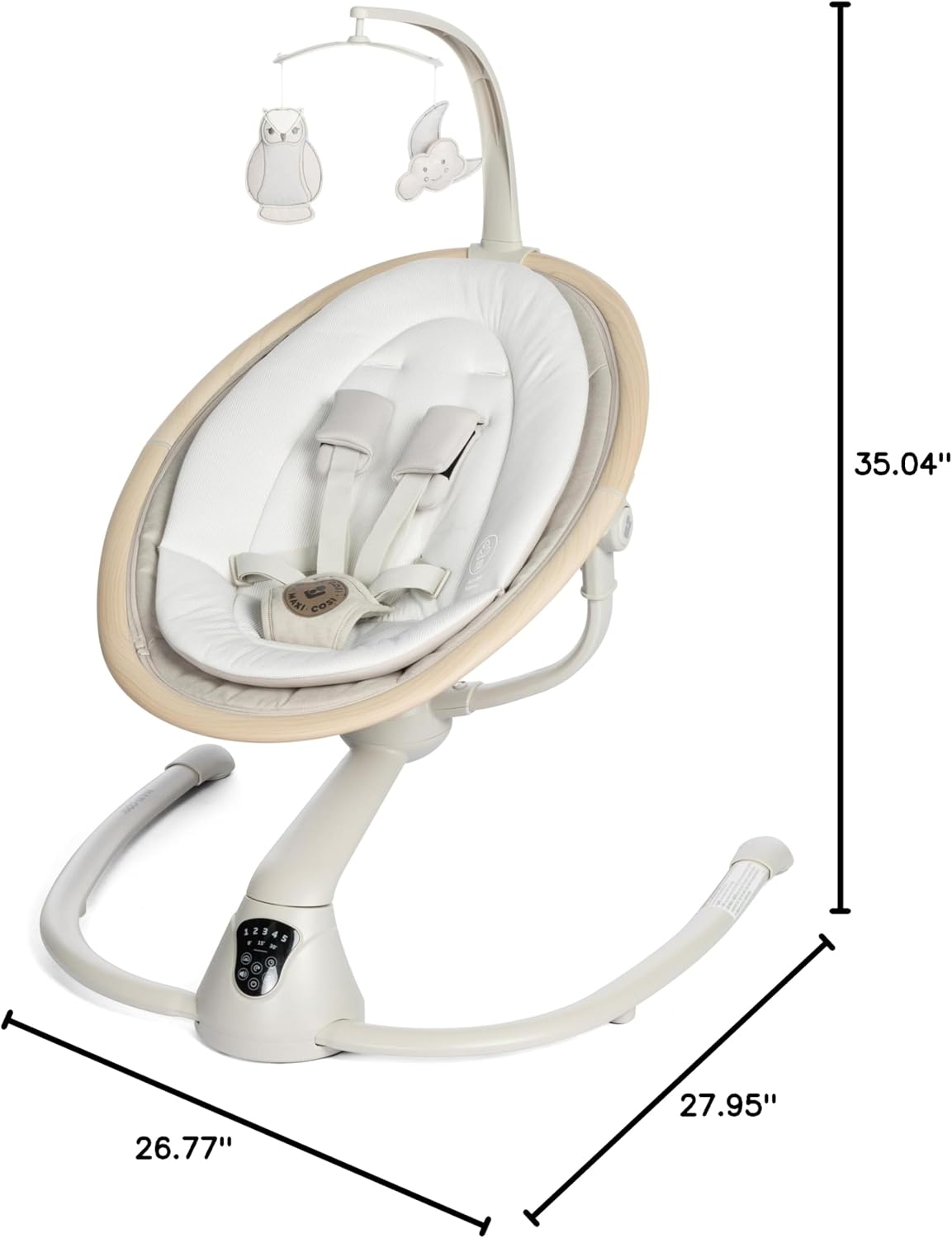 Maxi-Cosi Cassia Smart Portable Baby Swing | 360° Rotation, Music, Lightweight