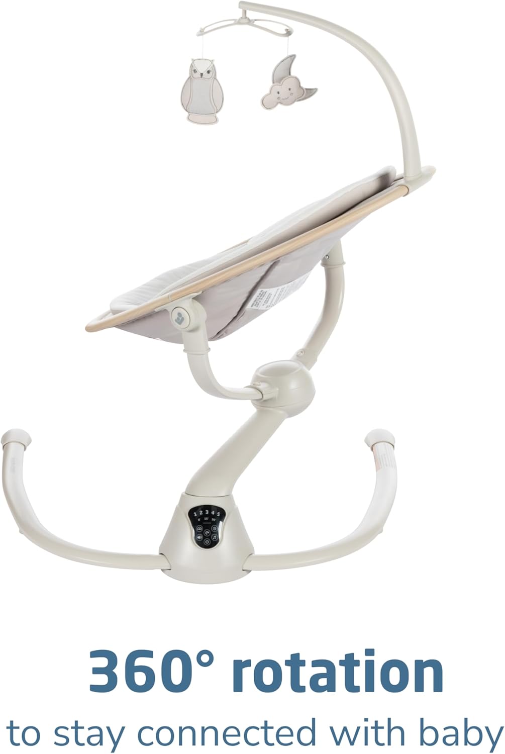 Maxi-Cosi Cassia Smart Portable Baby Swing | 360° Rotation, Music, Lightweight