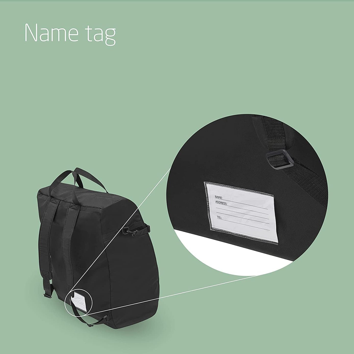 Maxi-Cosi Ultra-Compact Travel Bag – Stroller & Buggy Carry Bag, Black (67×45×28 cm)