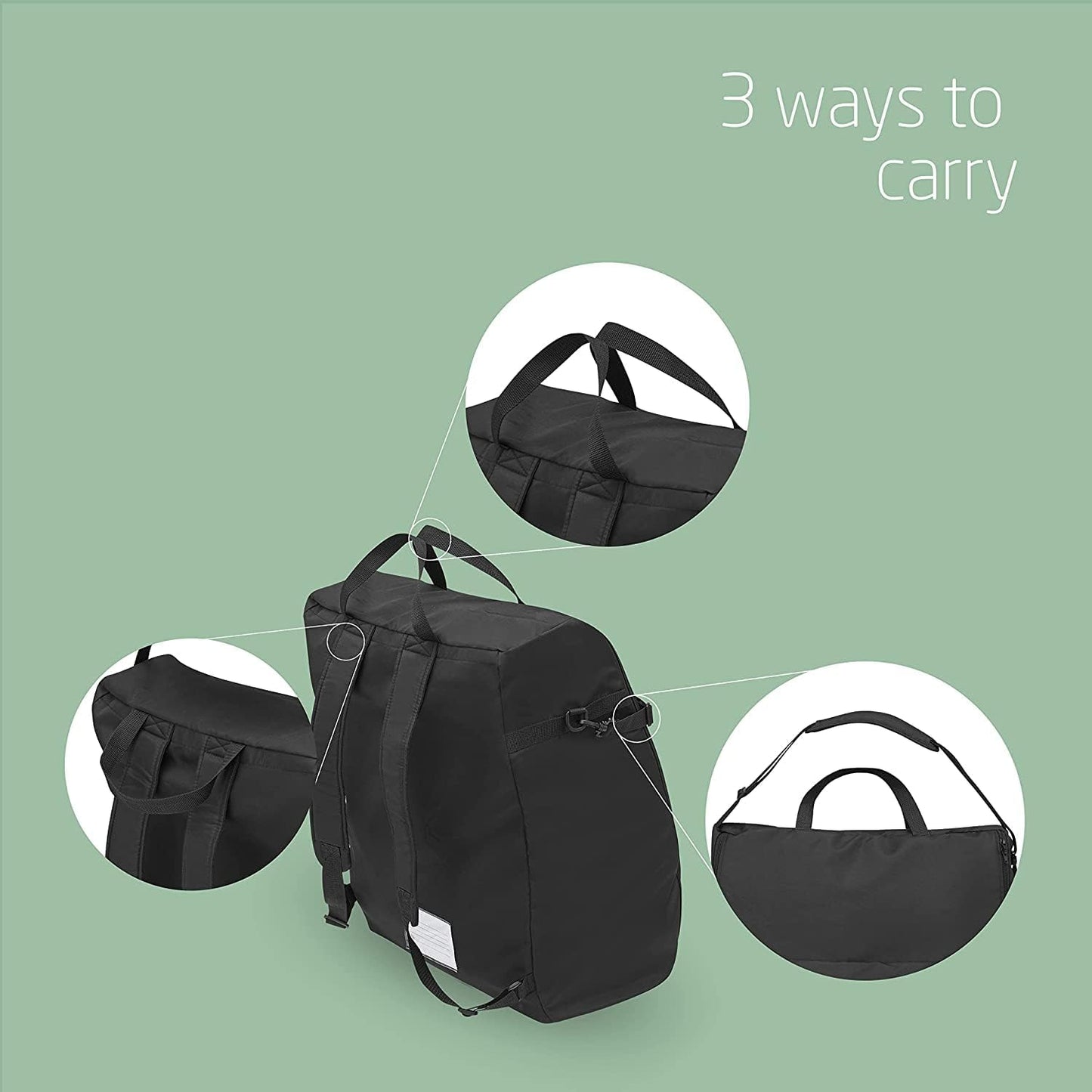 Maxi-Cosi Ultra-Compact Travel Bag – Stroller & Buggy Carry Bag, Black (67×45×28 cm)