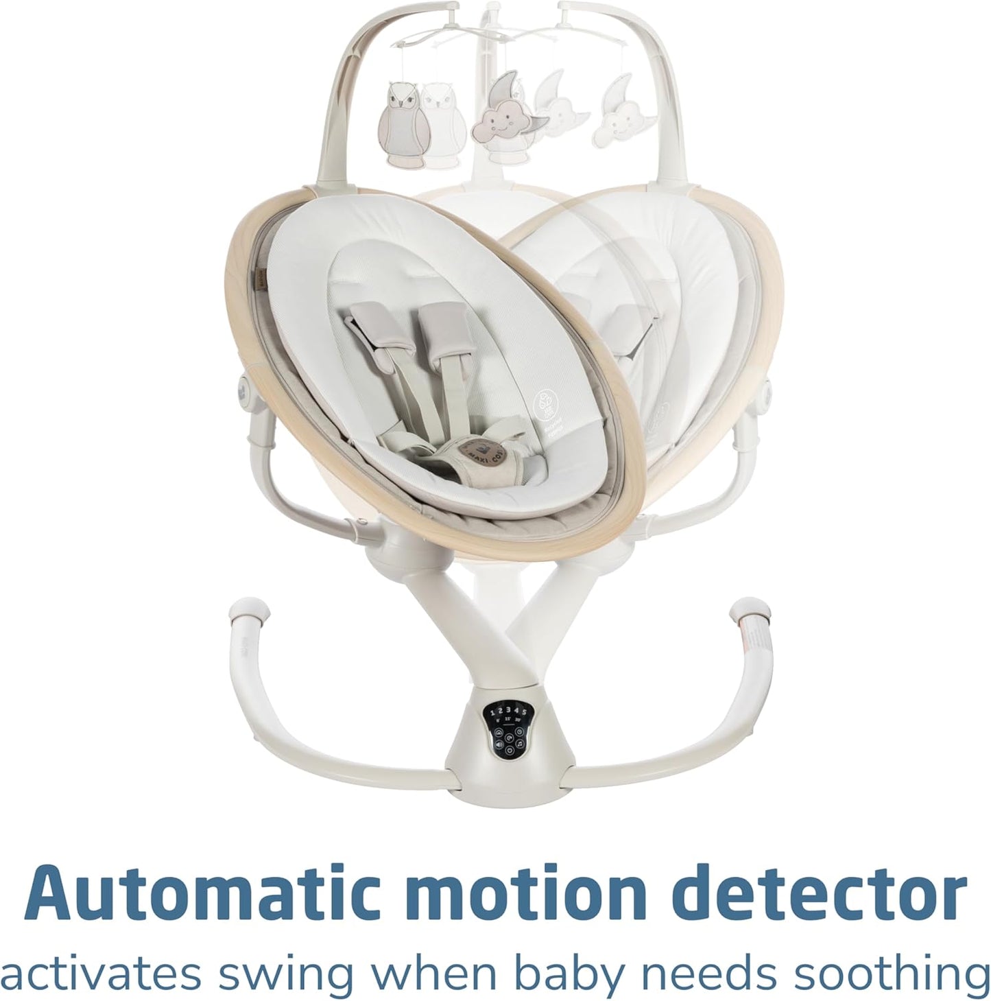 Maxi-Cosi Cassia Smart Portable Baby Swing | 360° Rotation, Music, Lightweight