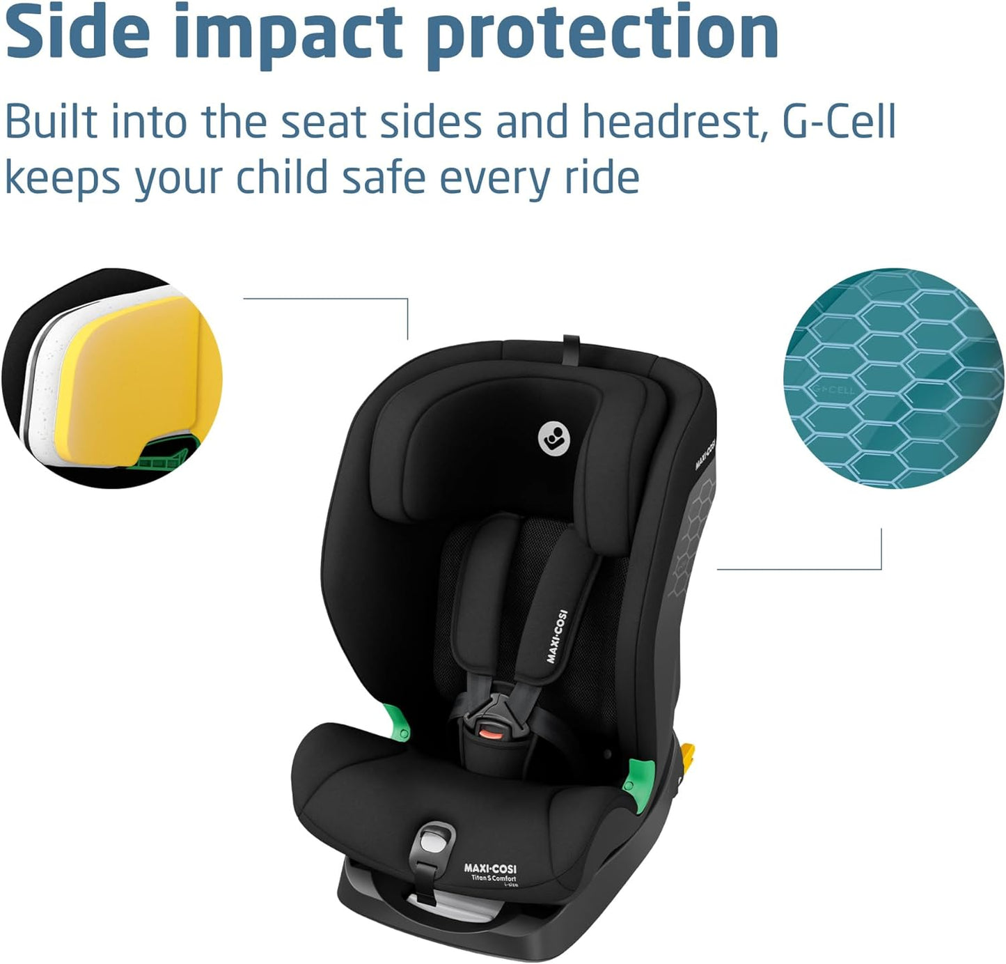 Maxi-Cosi Titan S Comfort i-Size Car Seat, ISOFIX & G-Cell