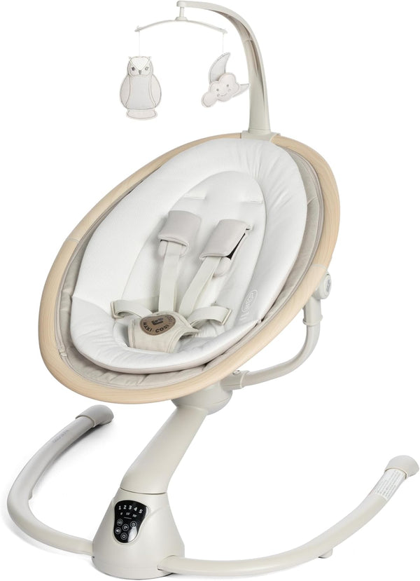 Maxi-Cosi Cassia Smart Portable Baby Swing | 360° Rotation, Music, Lightweight