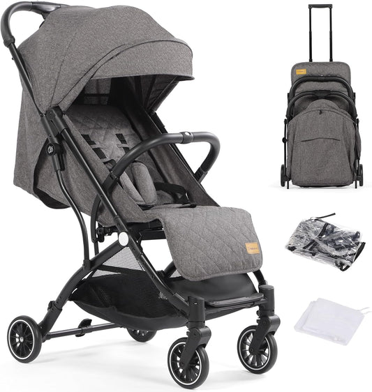 Hello-5ive Lightweight Baby Stroller – Compact One-Hand Fold Pushchair with Rain Cover (0–3 Years)