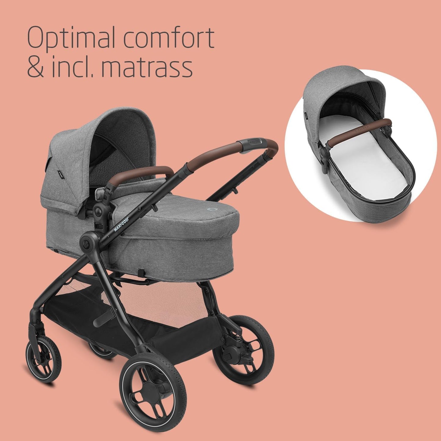 Maxi-Cosi Zelia S Trio 3-in-1 Pram & Car Seat Bundle with FamilyFix 360 Base,